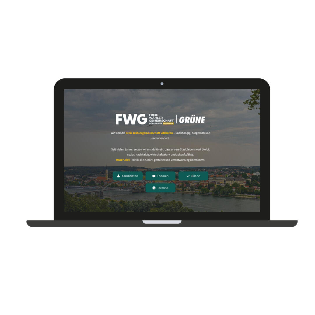Webentwicklung FWG Vilshofen für die Kommunalwahl 2026